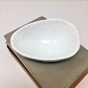 Heirloom Home & Studio White Glazed Porcelain Avocado Bowl